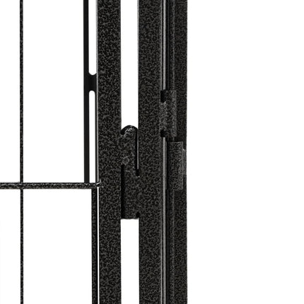 Hundbur 32 paneler svart 50x100 cm pulverlackerat stål