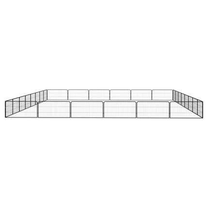 Hundbur 28 paneler svart 100x50 cm pulverlackerat stål