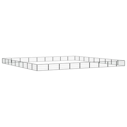 Hundbur 36 paneler svart 100x50 cm pulverlackerat stål
