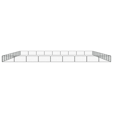 Hundbur 40 paneler svart 100x50 cm pulverlackerat stål