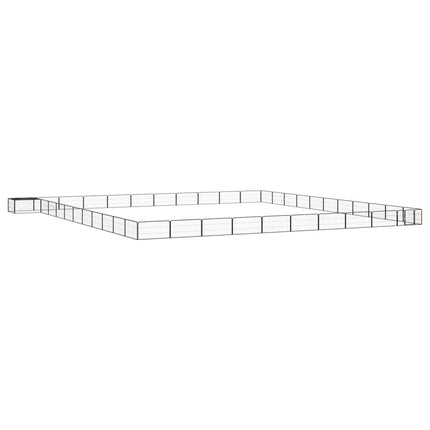 Hundbur 44 paneler svart 100x50 cm pulverlackerat stål