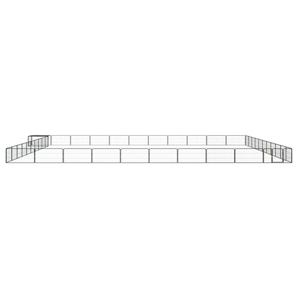 Hundbur 44 paneler svart 100x50 cm pulverlackerat stål