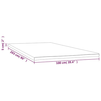 Bäddmadrass 100x203x5 cm