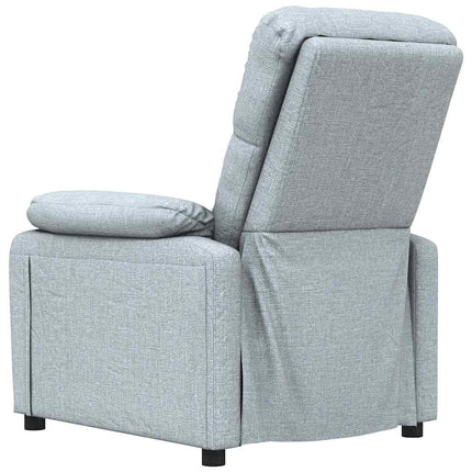 Massagefåtölj ljusgrå tyg