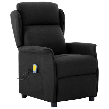 Massagefåtölj med kudde Svart 93.5 x 67.5 x 101.5 cm tyg