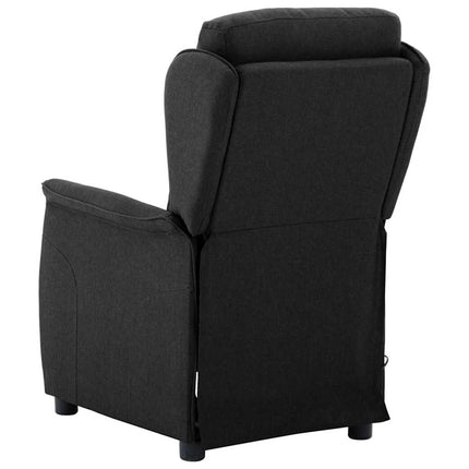 Massagefåtölj med kudde Svart 93.5 x 67.5 x 101.5 cm tyg