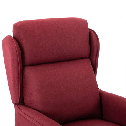 Massagefåtölj med kudde Vinröd 93.5 x 67.5 x 101.5 cm tyg