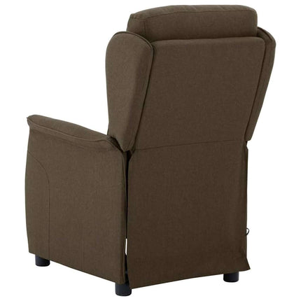 Massagefåtölj med kudde Brun 93.5 x 67.5 x 101.5 cm tyg