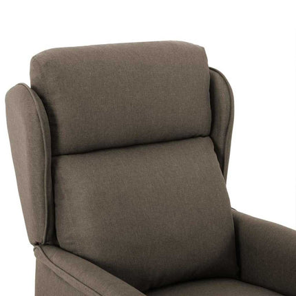 Massagefåtölj med kudde Taupe 93.5 x 67.5 x 101.5 cm tyg