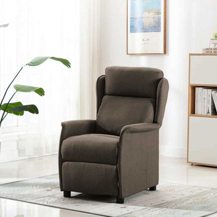 Massagefåtölj med kudde Taupe 93.5 x 67.5 x 101.5 cm tyg