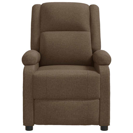 Massagefåtölj brun tyg