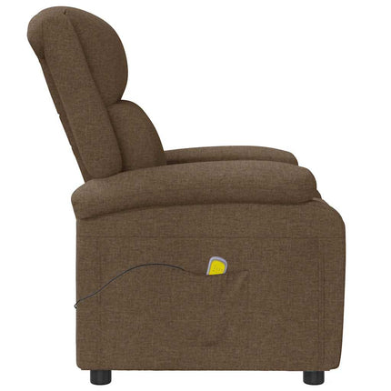 Massagefåtölj brun tyg