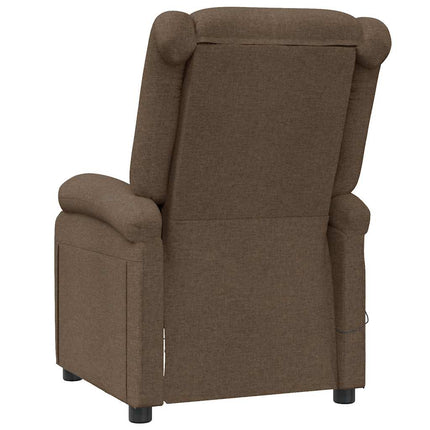 Massagefåtölj brun tyg