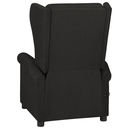 Massagefåtölj svart tyg