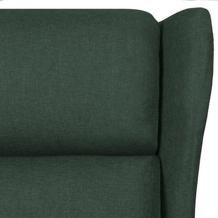 Massagefåtölj mörkgrön tyg