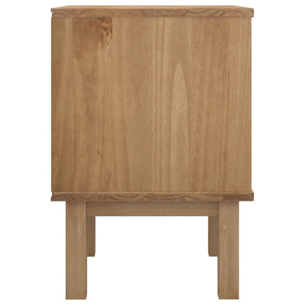 Sängbord OTTA brun&vit 45x39x57cm massiv furu
