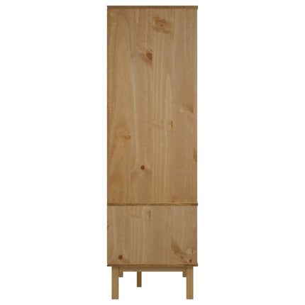 Garderob OTTA brun&grå 76,5x53x172 cm massiv furu