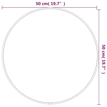 Väggspegel silver Ø 50 cm rund