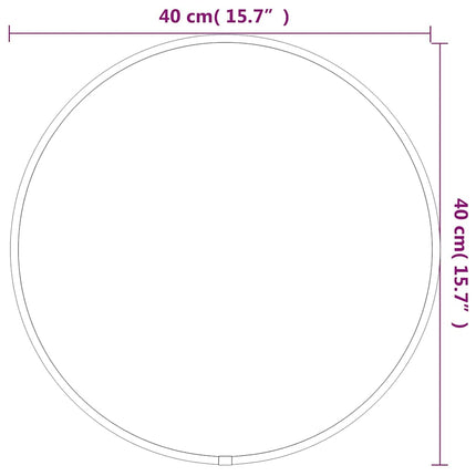 Väggspegel guld Ø 40 cm rund