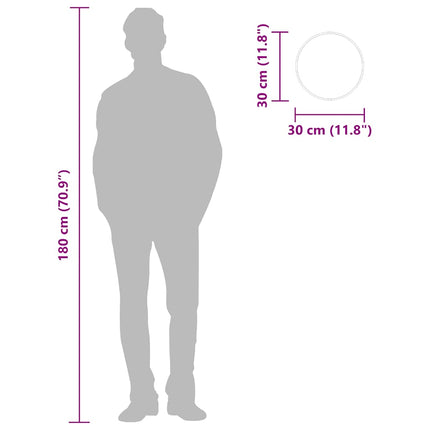 Väggspegel svart Ø 30 cm rund