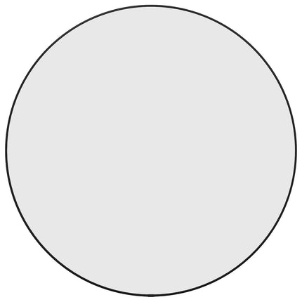 Väggspegel svart Ø 60 cm rund