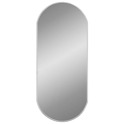 Väggspegel silver 70x30 cm oval