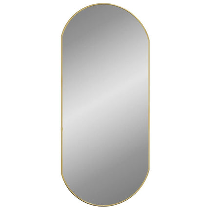 Väggspegel guld 90x40 cm oval