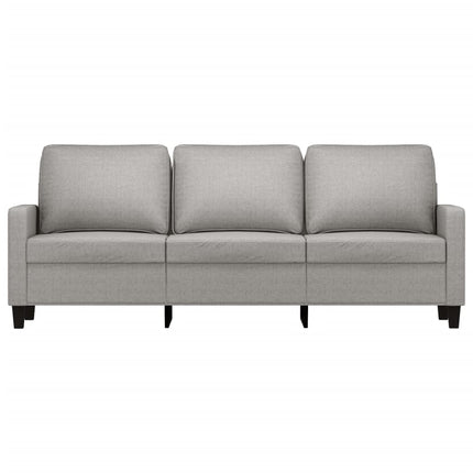 3-sitssoffa ljusgrå 180 cm tyg