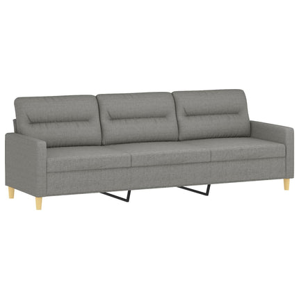 3-sitssoffa mörkgrå 210 cm tyg