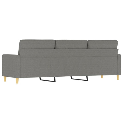 3-sitssoffa mörkgrå 210 cm tyg