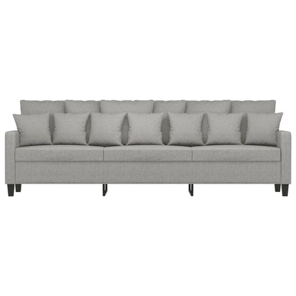 3-sitssoffa ljusgrå 210 cm tyg