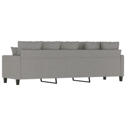3-sitssoffa ljusgrå 210 cm tyg