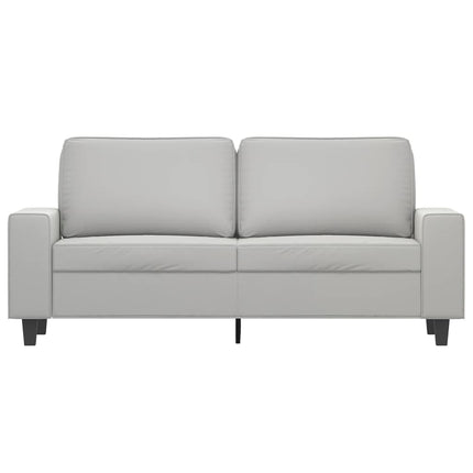 2-sitssoffa ljusgrå 140 cm mikrofibertyg