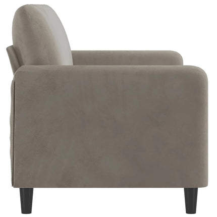 2-sitssoffa ljusgrå 140 cm sammet