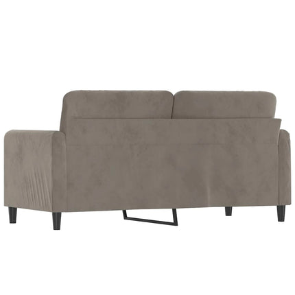 2-sitssoffa ljusgrå 140 cm sammet