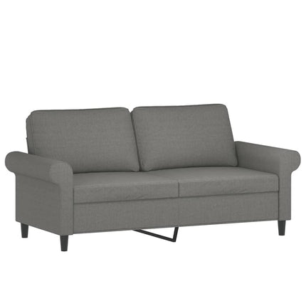 Soffa 2-sits mörkgrå 140 cm tyg