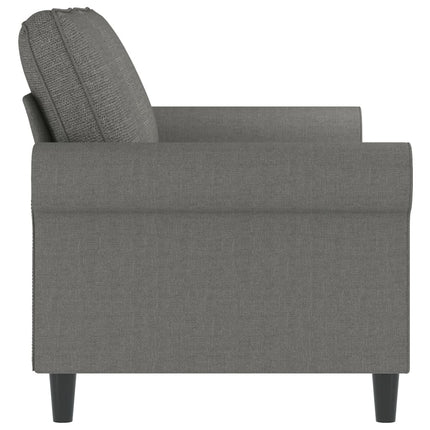 Soffa 2-sits mörkgrå 140 cm tyg