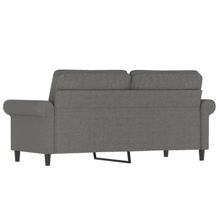 Soffa 2-sits mörkgrå 140 cm tyg