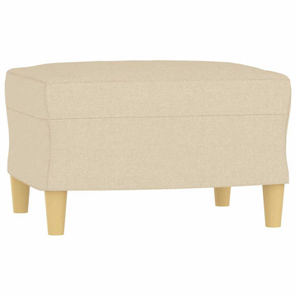 Fotpall gräddvit 60x50x41 cm tyg