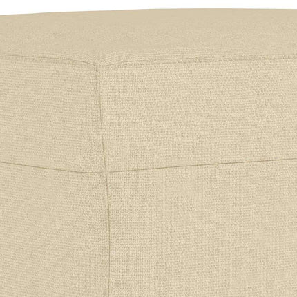 Fotpall gräddvit 60x50x41 cm tyg