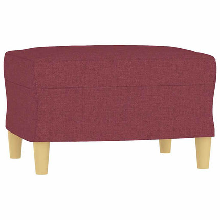 Fotpall Vinröd 60x50x41 cm tyg