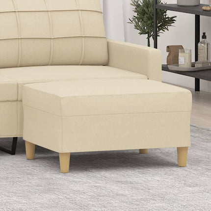 Fotpall gräddvit 70x55x41 cm tyg