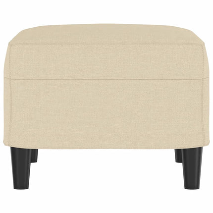 Fotpall gräddvit 60x50x41 cm tyg