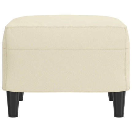 Fotpall gräddvit 60x50x41 cm konstläder