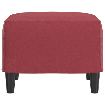Fotpall vinröd 60x50x41 cm konstläder