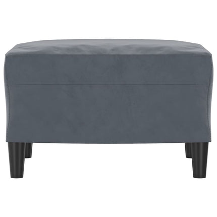 Fotpall mörkgrå 60x50x41 cm sammet