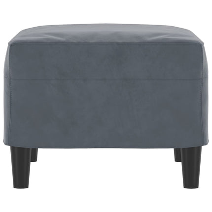 Fotpall mörkgrå 60x50x41 cm sammet