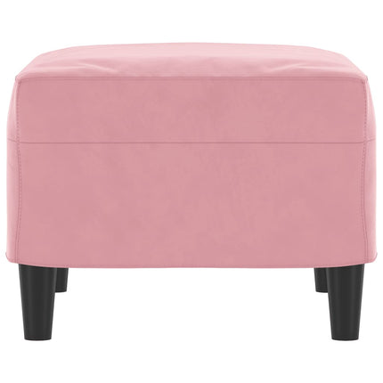 Fotpall rosa 60x50x41 cm sammet