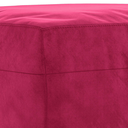 Fotpall vinröd 60x50x41 cm sammet