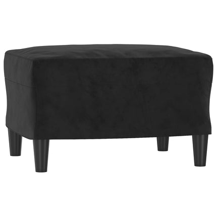 Fotpall svart 60x50x41 cm sammet